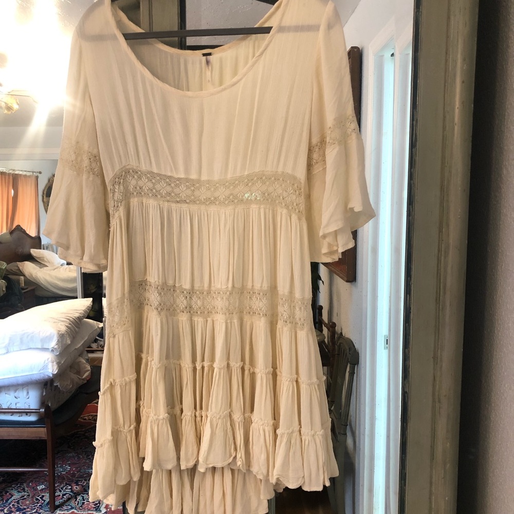 Free People ivory mini dress - Picture 2 of 6